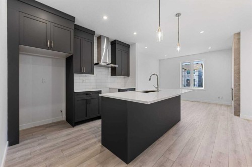 477 Hotchkiss Drive Se, Calgary, AB - Indoor Photo Showing Kitchen With Upgraded Kitchen