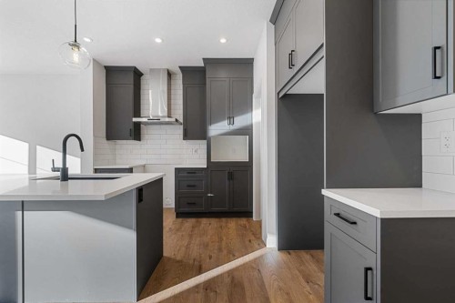 95 Dawson Wharf Mount, Chestermere, AB - Indoor Photo Showing Kitchen With Upgraded Kitchen