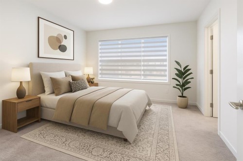 201 Magnolia Terrace Se, Calgary, AB - Indoor Photo Showing Bedroom