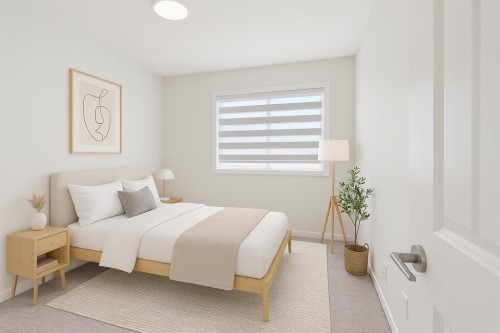 201 Magnolia Terrace Se, Calgary, AB - Indoor Photo Showing Bedroom