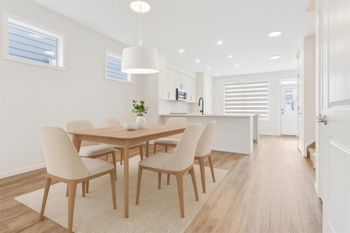 201 Magnolia Terrace Se, Calgary, AB - Indoor Photo Showing Dining Room
