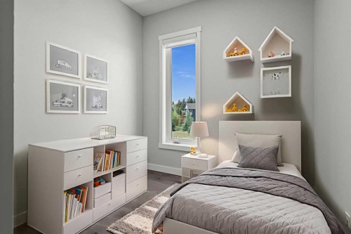 507 Shawnee Square Sw, Calgary, AB - Indoor Photo Showing Bedroom