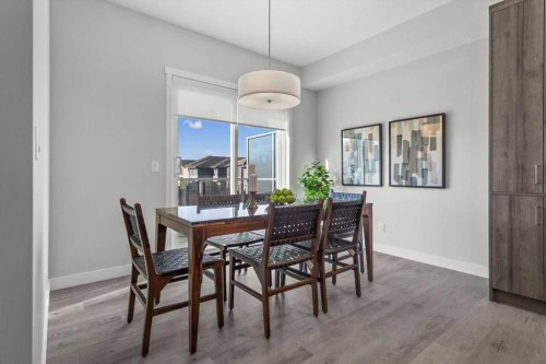 507 Shawnee Square Sw, Calgary, AB - Indoor Photo Showing Dining Room