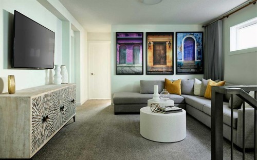 1133 Chinook Gate Bay Sw, Airdrie, AB - Indoor Photo Showing Living Room