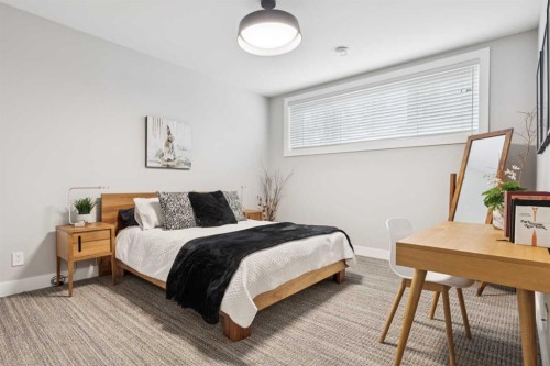 708 Crescent Boulevard Sw, Calgary, AB - Indoor Photo Showing Bedroom