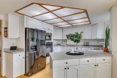 33 Shawnee View Sw, Calgary, AB - Indoor Photo Showing Kitchen With Double Sink