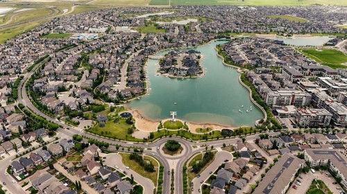 467 Mahogany Terrace Se, Calgary, AB - Outdoor With Body Of Water With View