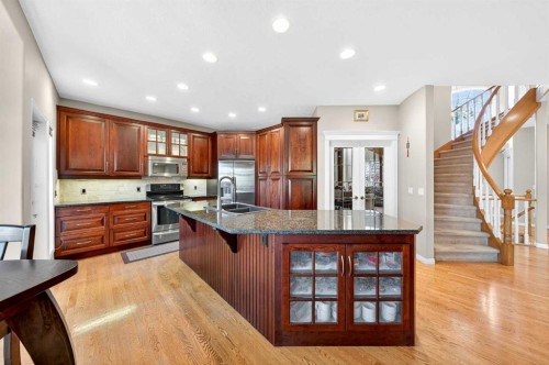 10345 Hamptons Boulevard Nw, Calgary, AB - Indoor Photo Showing Kitchen With Double Sink