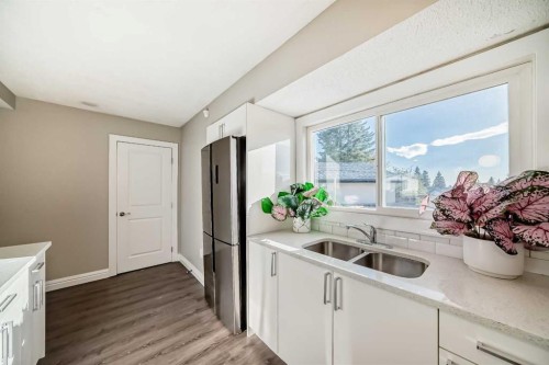 199 Maitland Drive Ne, Calgary, AB - Indoor Photo Showing Kitchen With Double Sink