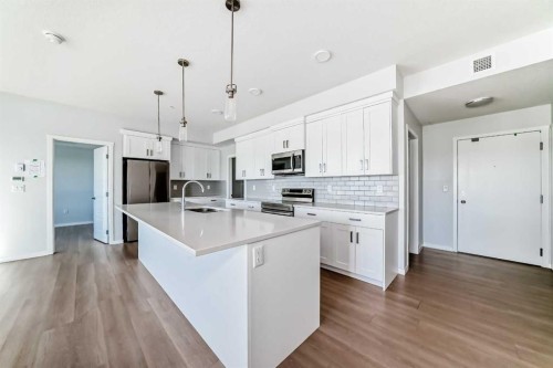 1305-42 Cranbrook Gardens Se, Calgary, AB - Indoor Photo Showing Kitchen With Upgraded Kitchen