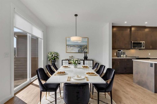 211 Creekstone Row Sw, Calgary, AB - Indoor Photo Showing Dining Room