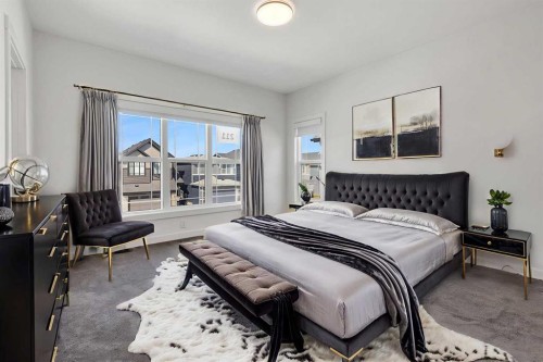 211 Creekstone Row Sw, Calgary, AB - Indoor Photo Showing Bedroom