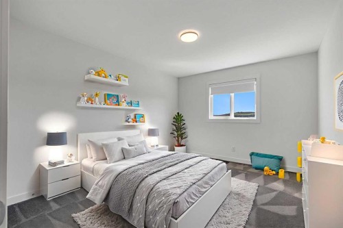211 Creekstone Row Sw, Calgary, AB - Indoor Photo Showing Bedroom
