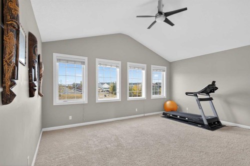 137 Evanspark Circle Nw, Calgary, AB - Indoor Photo Showing Gym Room