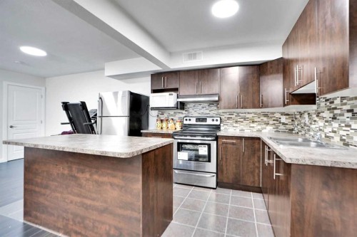 59 Redstone Park Ne, Calgary, AB - Indoor Photo Showing Kitchen With Stainless Steel Kitchen With Double Sink With Upgraded Kitchen