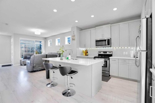 1322 Walden Drive Se, Calgary, AB - Indoor Photo Showing Kitchen With Stainless Steel Kitchen With Upgraded Kitchen