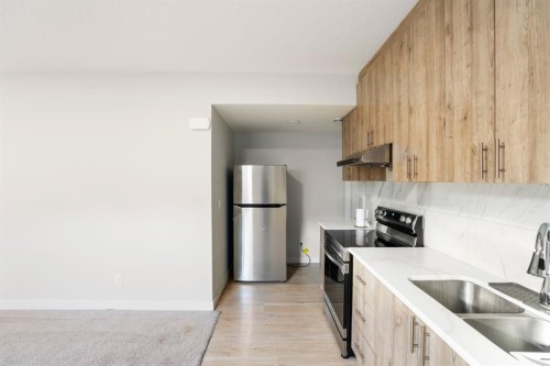 82 Red Sky Road Ne, Calgary, AB - Indoor Photo Showing Kitchen With Double Sink