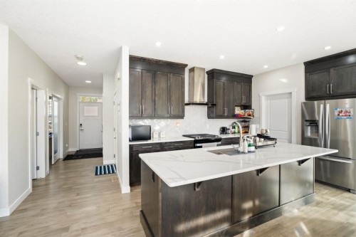 82 Red Sky Road Ne, Calgary, AB - Indoor Photo Showing Kitchen With Upgraded Kitchen