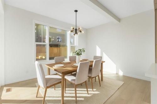 17 Marmot Passage Nw, Calgary, AB - Indoor Photo Showing Dining Room