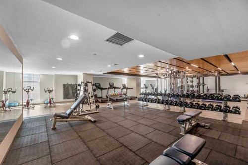 2208-1122 3 Street Se, Calgary, AB - Indoor Photo Showing Gym Room