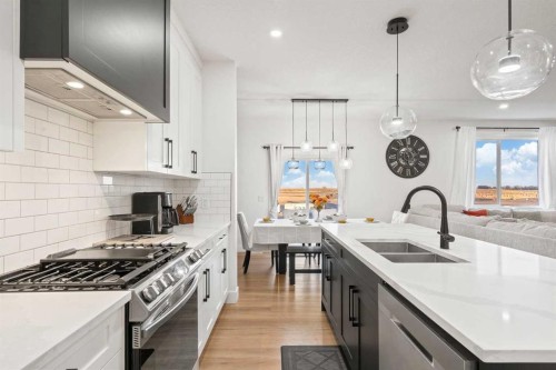 818 Edgefield Street, Strathmore, AB - Indoor Photo Showing Kitchen With Double Sink With Upgraded Kitchen