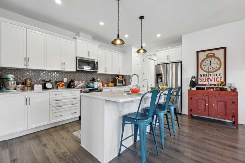 261 Carrington Circle Nw, Calgary, AB - Indoor Photo Showing Kitchen With Upgraded Kitchen