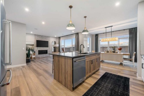 207 Brander Avenue, Langdon, AB - Indoor Photo Showing Kitchen With Upgraded Kitchen