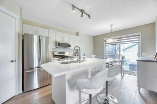 144 Prestwick Avenue, Calgary, AB - Indoor Photo Showing Kitchen With Stainless Steel Kitchen With Double Sink With Upgraded Kitchen