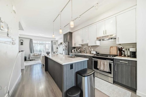 122 Sherwood Lane Nw, Calgary, AB - Indoor Photo Showing Kitchen With Stainless Steel Kitchen With Upgraded Kitchen