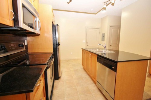 1708-11811 Lake Fraser Drive Se, Calgary, AB - Indoor Photo Showing Kitchen With Double Sink