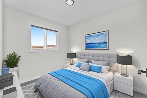 33 Belmont Drive Sw, Calgary, AB - Indoor Photo Showing Bedroom