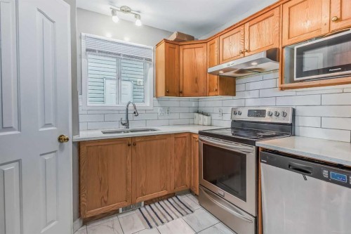 163 Taracove Estate Drive Ne, Calgary, AB - Indoor Photo Showing Kitchen With Double Sink
