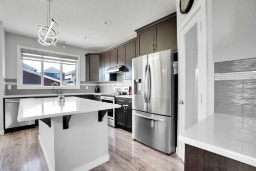 87 Redstone Boulevard Ne, Calgary, AB - Indoor Photo Showing Kitchen With Upgraded Kitchen