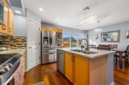 9287 Saddlebrook Drive Ne, Calgary, AB - Indoor Photo Showing Kitchen With Double Sink