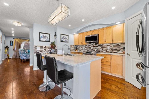 9287 Saddlebrook Drive Ne, Calgary, AB - Indoor Photo Showing Kitchen With Upgraded Kitchen