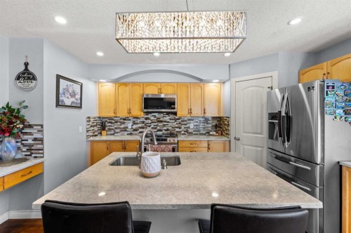 9287 Saddlebrook Drive Ne, Calgary, AB - Indoor Photo Showing Kitchen With Upgraded Kitchen
