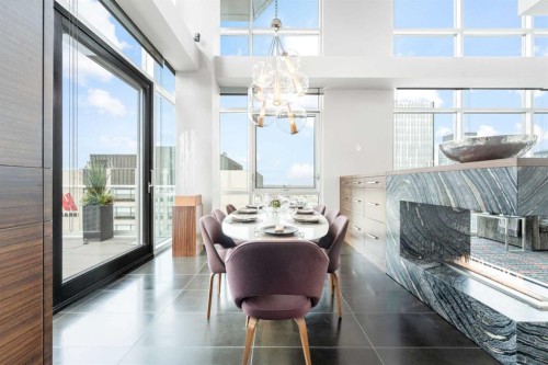 2004-108 9Th Avenue Sw, Calgary, AB - Indoor Photo Showing Dining Room