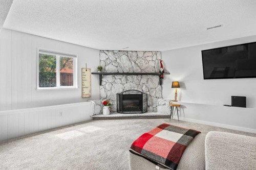16 Deer Ridge Court Se, Calgary, AB - Indoor Photo Showing Living Room With Fireplace