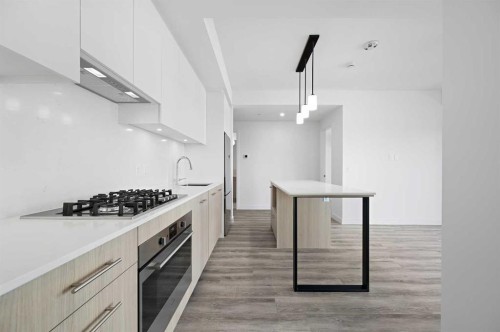 1102-730 2 Avenue Sw, Calgary, AB - Indoor Photo Showing Kitchen With Upgraded Kitchen