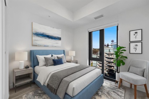 1102-730 2 Avenue Sw, Calgary, AB - Indoor Photo Showing Bedroom