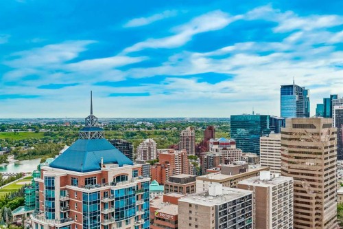 3303-930 6 Avenue Sw, Calgary, AB - Outdoor With Balcony With View