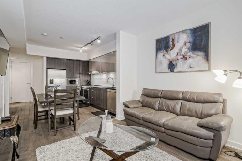 3303-930 6 Avenue Sw, Calgary, AB - Indoor Photo Showing Living Room