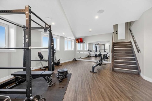 1474 Twp314, Rural Mountain View County, AB - Indoor Photo Showing Gym Room