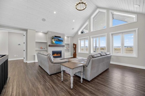 1474 Twp314, Rural Mountain View County, AB - Indoor Photo Showing Living Room With Fireplace