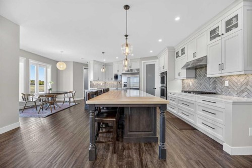 1474 Twp314, Rural Mountain View County, AB - Indoor Photo Showing Kitchen With Upgraded Kitchen