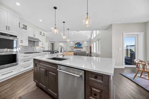 1474 Twp314, Rural Mountain View County, AB - Indoor Photo Showing Kitchen With Upgraded Kitchen