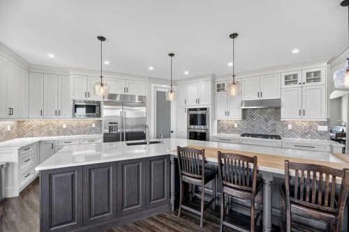 1474 Twp314, Rural Mountain View County, AB - Indoor Photo Showing Kitchen With Upgraded Kitchen