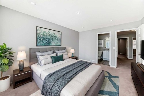 95 Hidden Creek Rise Nw, Calgary, AB - Indoor Photo Showing Bedroom