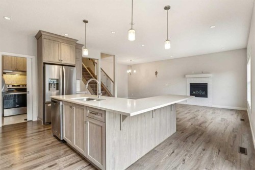 118 Saddlestone Park Ne, Calgary, AB - Indoor Photo Showing Kitchen With Upgraded Kitchen