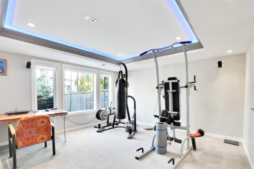 60 Cranarch Rise Se, Calgary, AB - Indoor Photo Showing Gym Room